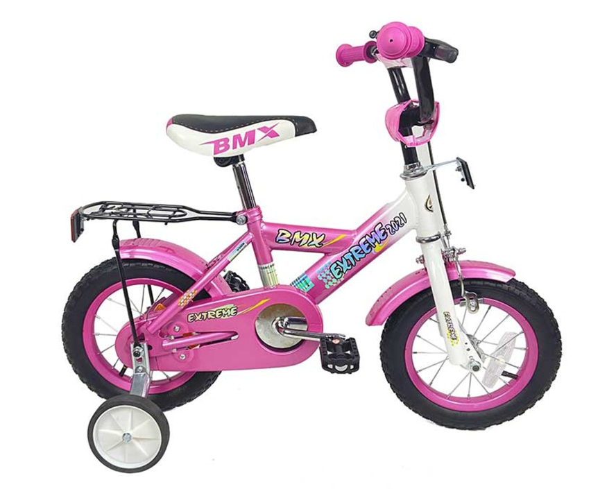 אופני ילדים BMX בגודל 12 אינצ’  – צבע ורוד