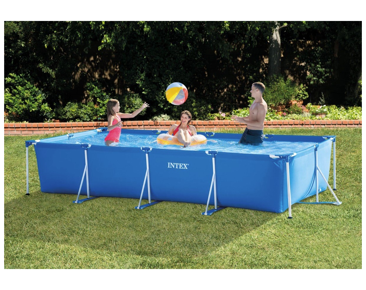 אינטקס בריכה מלבן 450/220/84 עמודים INTEX 28273